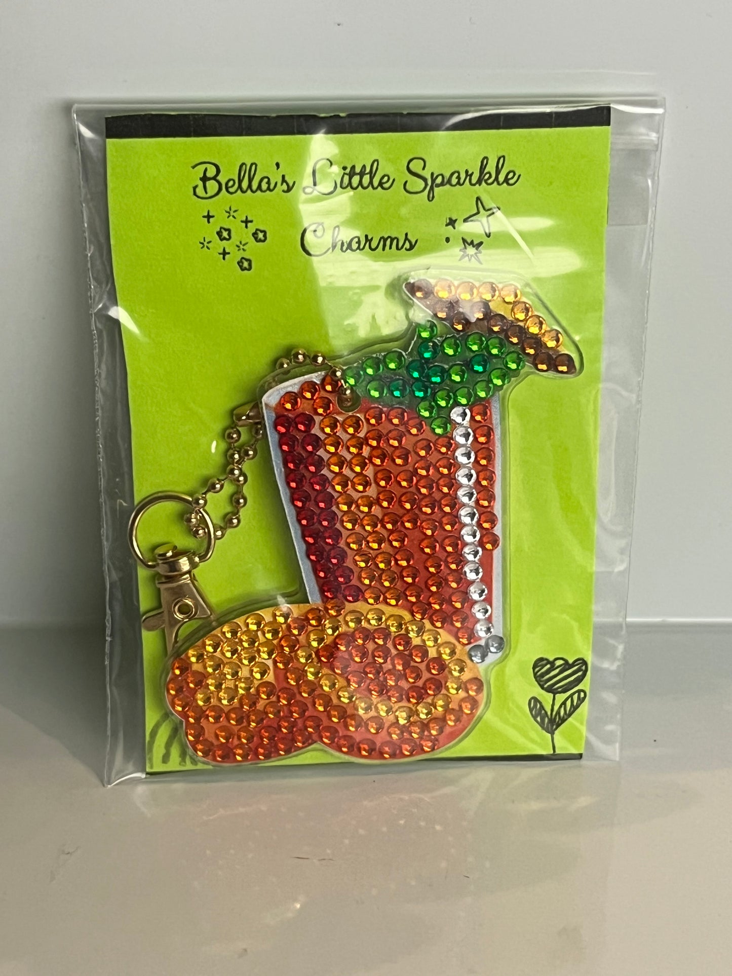 Peaches Drink Keychain