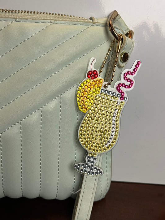 Tall Yellow Drink Keychain