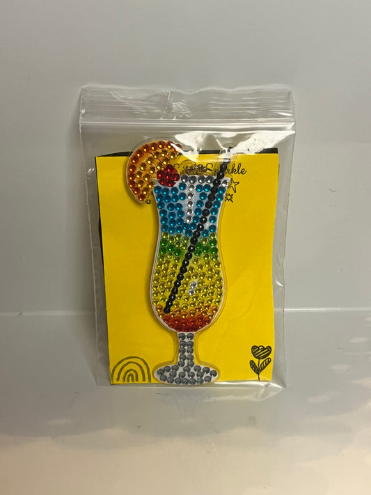 Tall Rainbow Drink Keychain