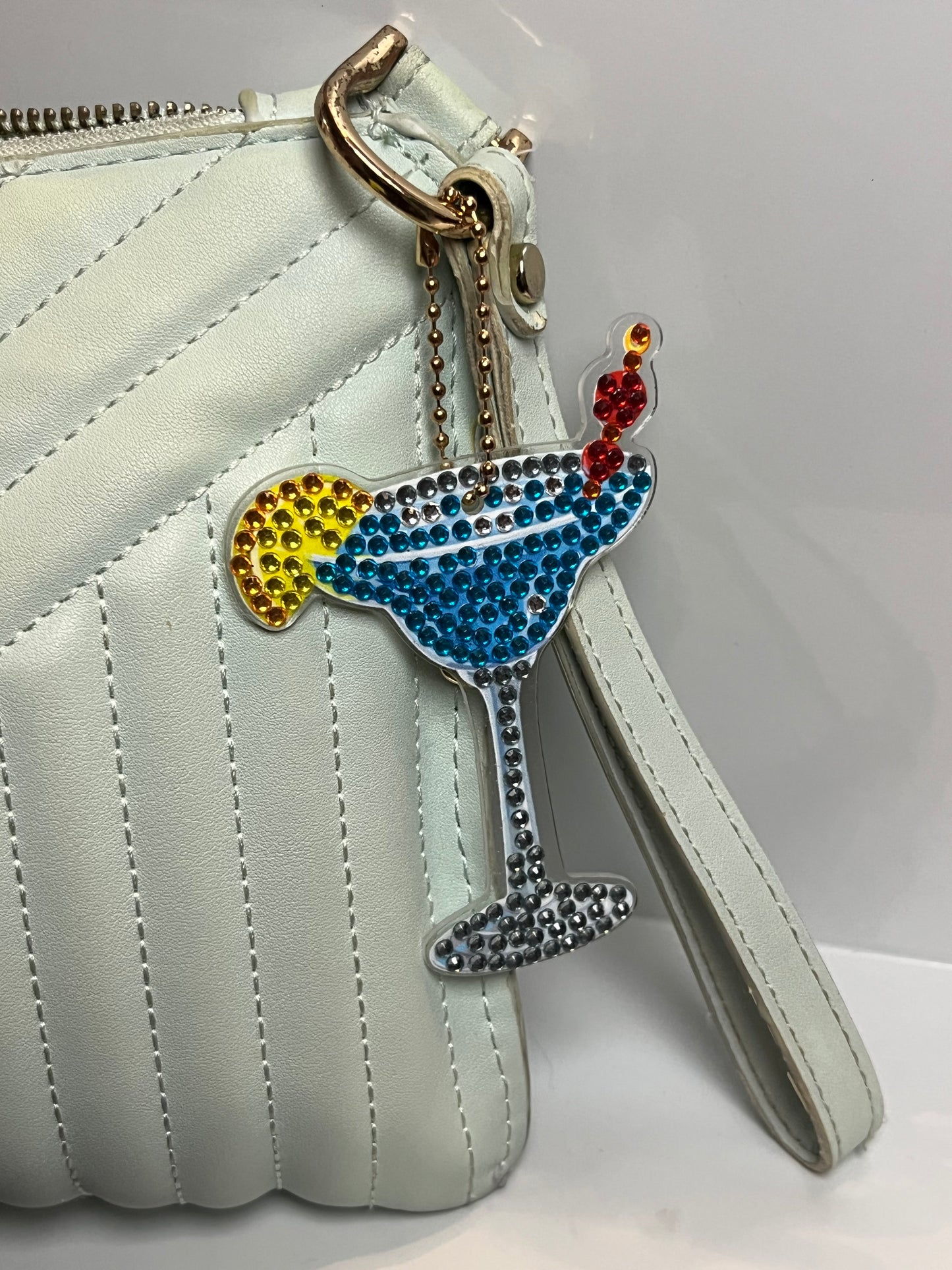 Blue Drink Keychain