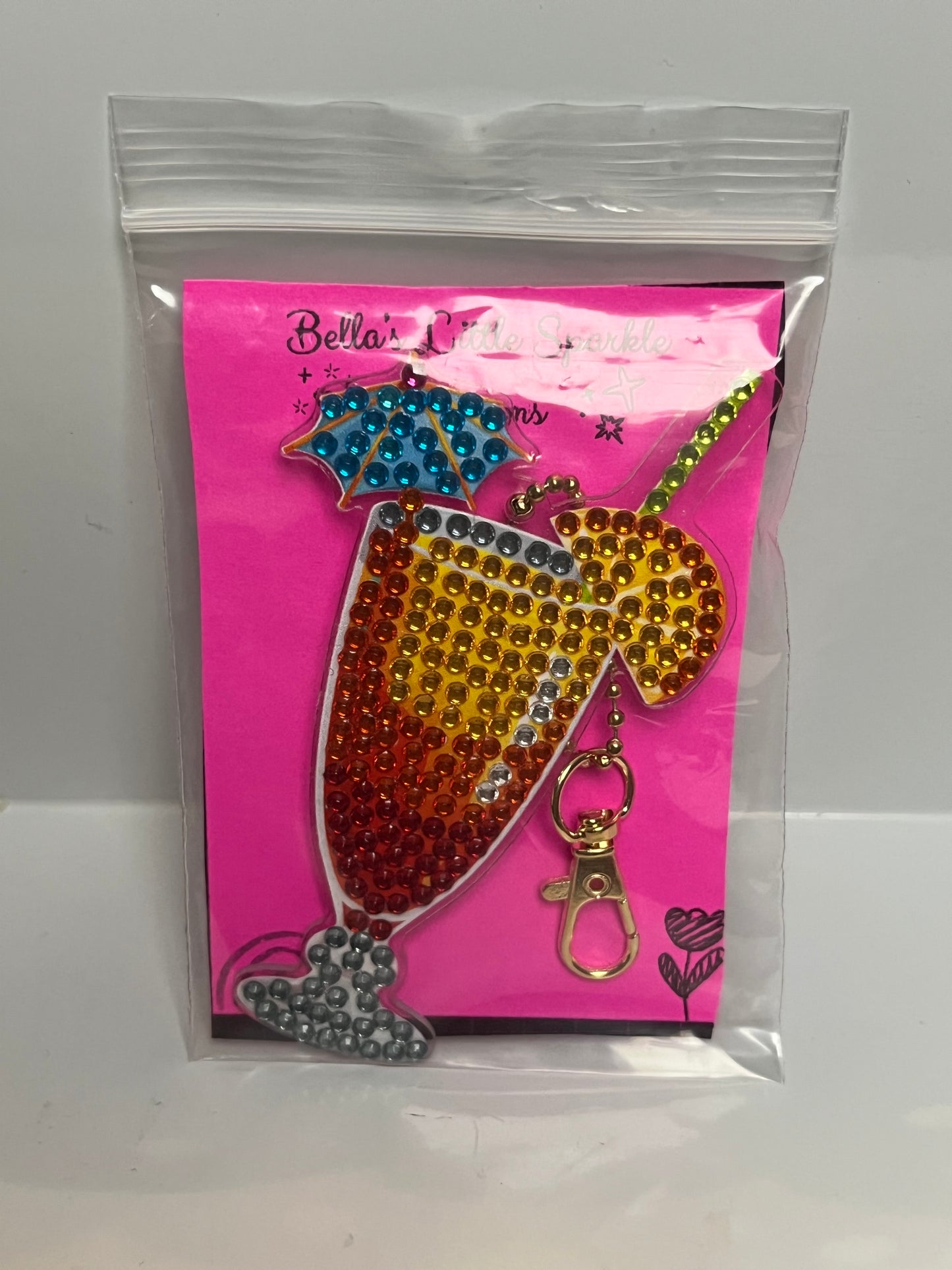 Umbrella Drink Keychain