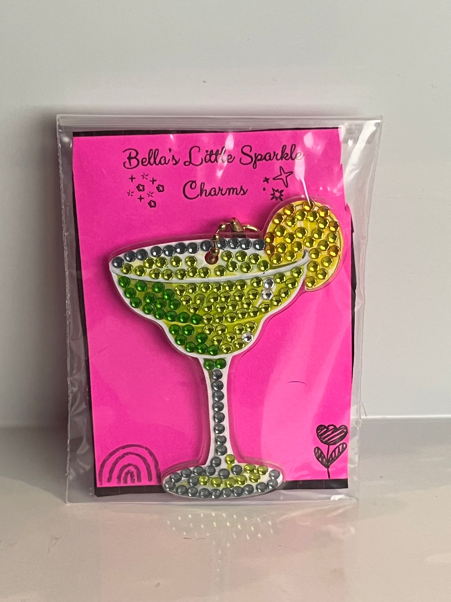 Lemon Lime Margarita Drink Keychain