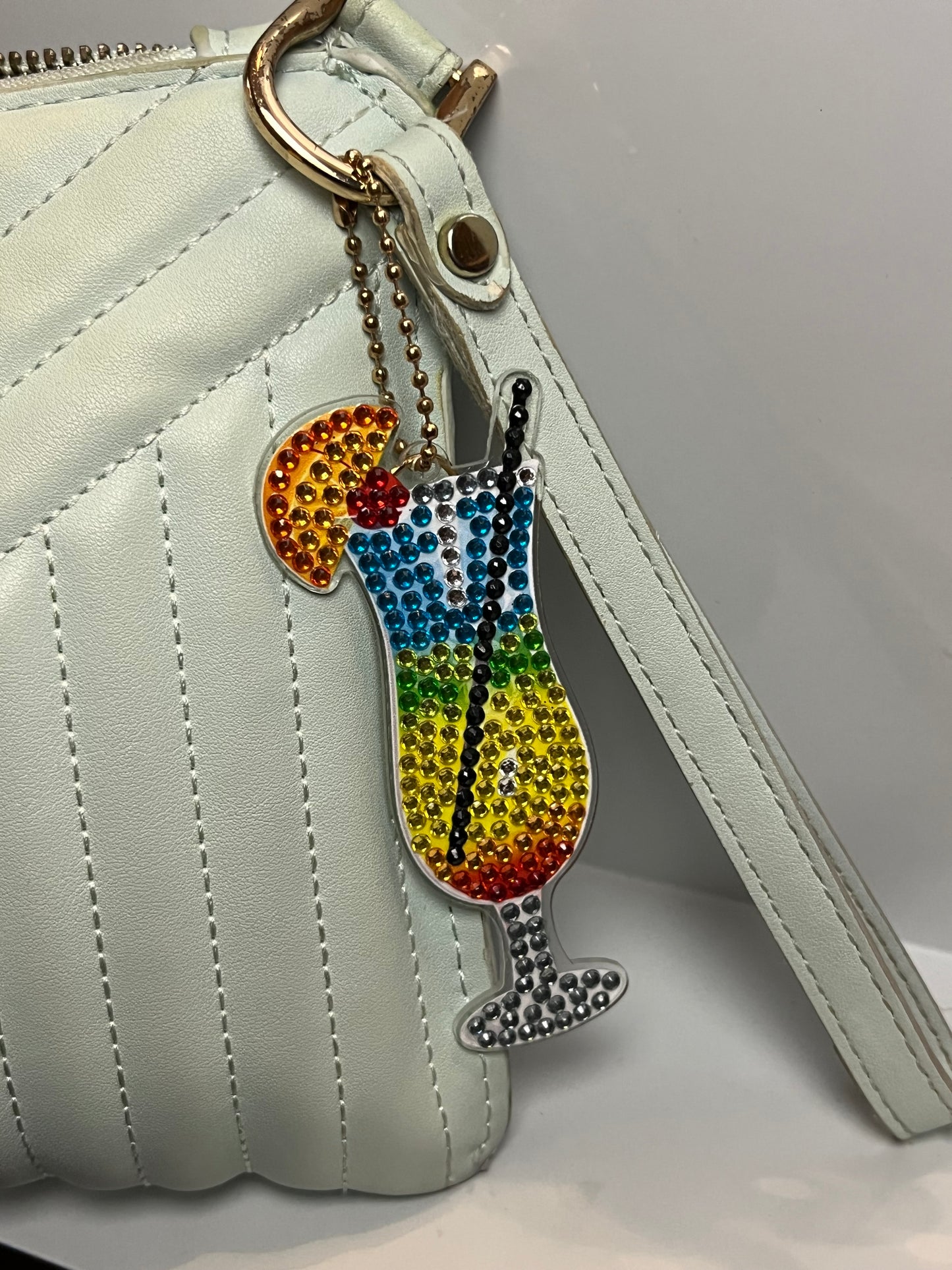 Tall Rainbow Drink Keychain
