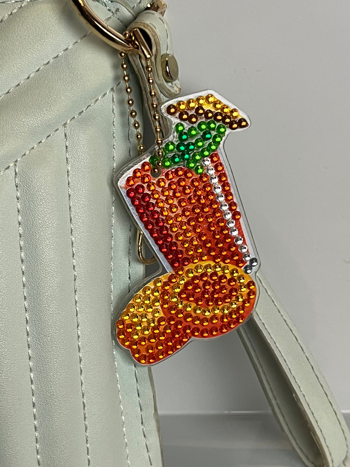 Peaches Drink Keychain