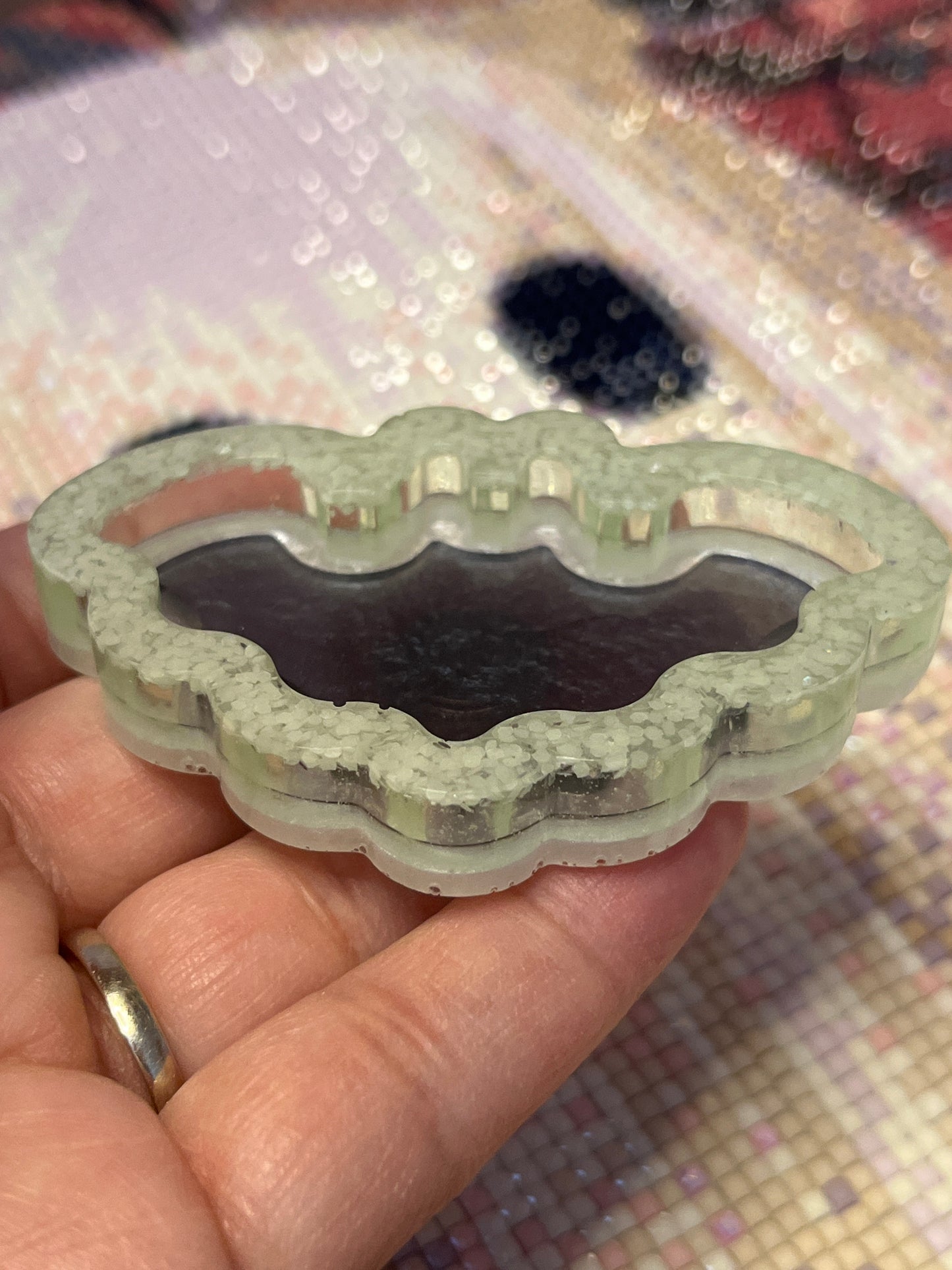 Resin Bat Trash Tray Cover Minder