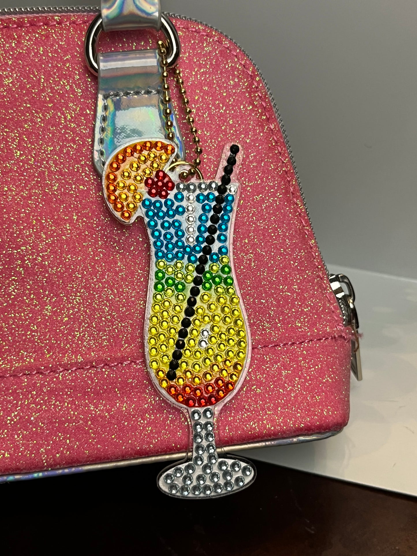 Tall Rainbow Drink Keychain