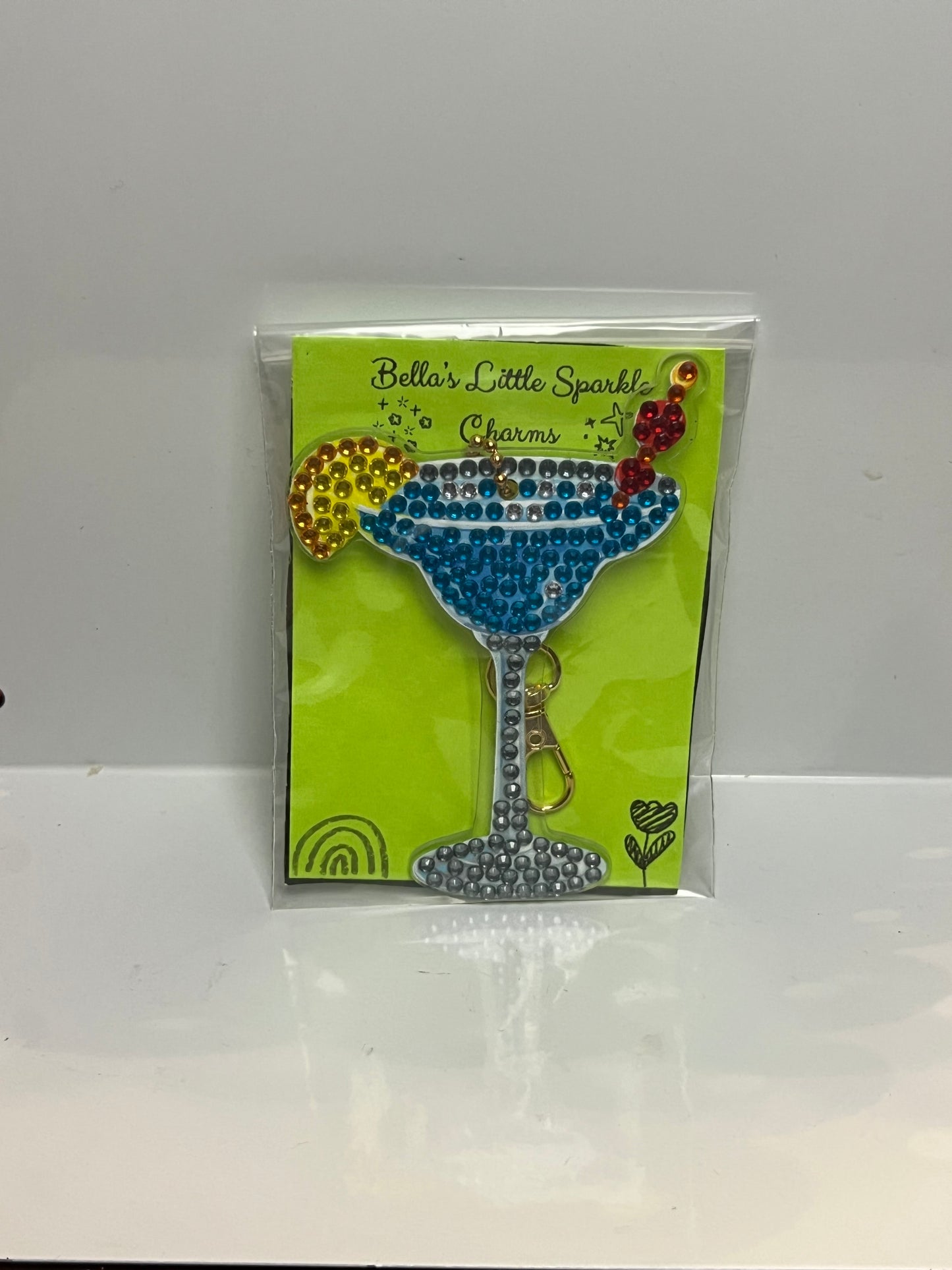 Blue Drink Keychain