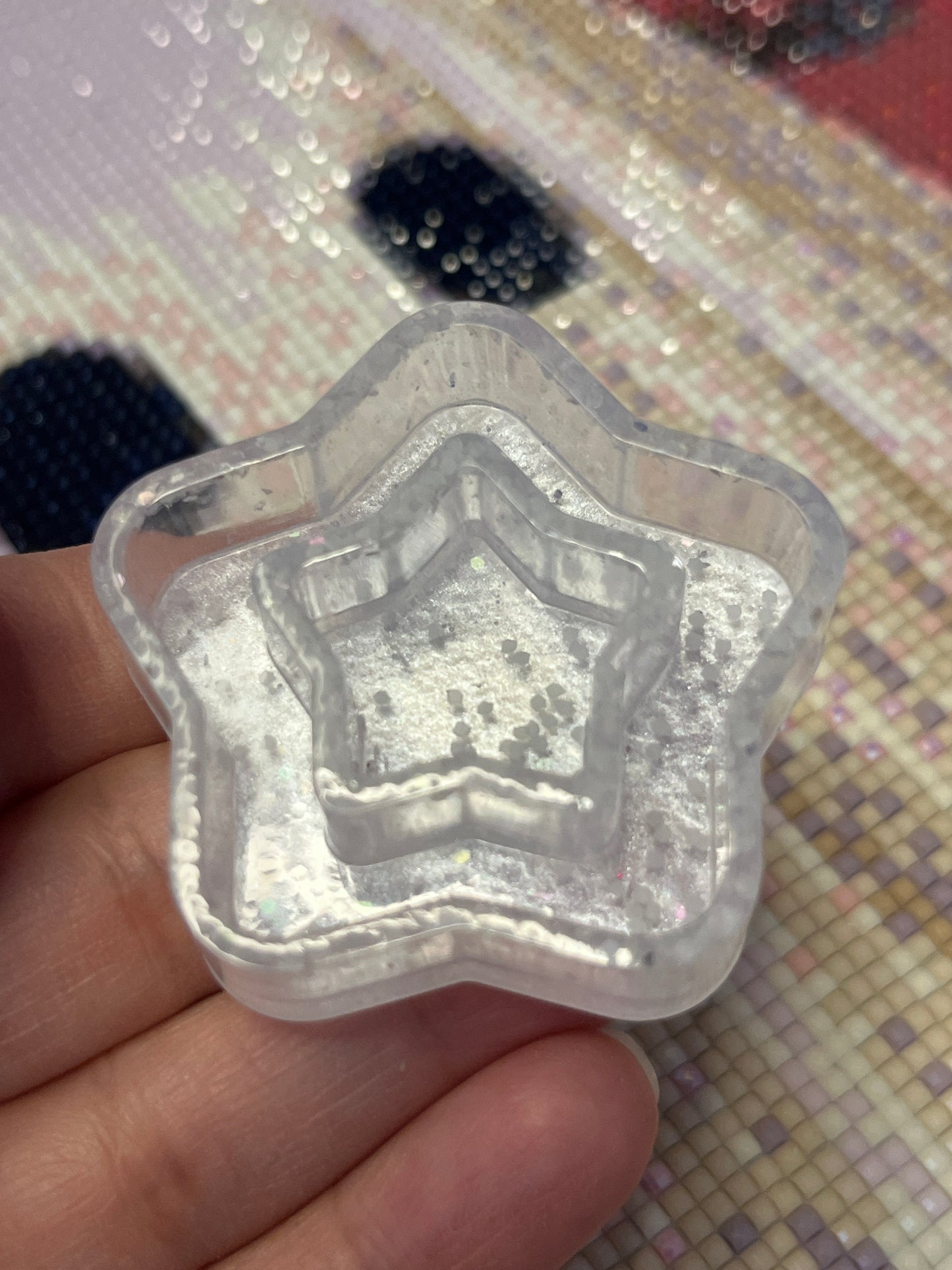 Resin White Star Trash Tray Cover Minder