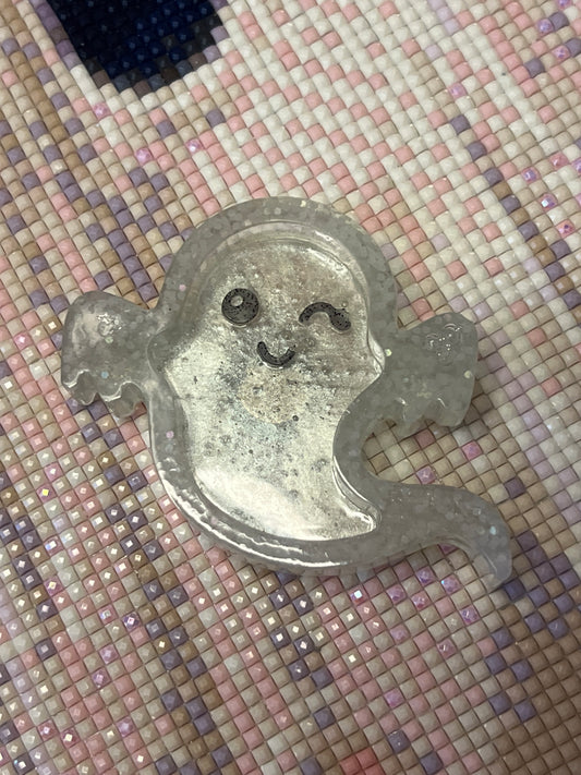 Resin Winking Ghost Trash Tray Cover Minder