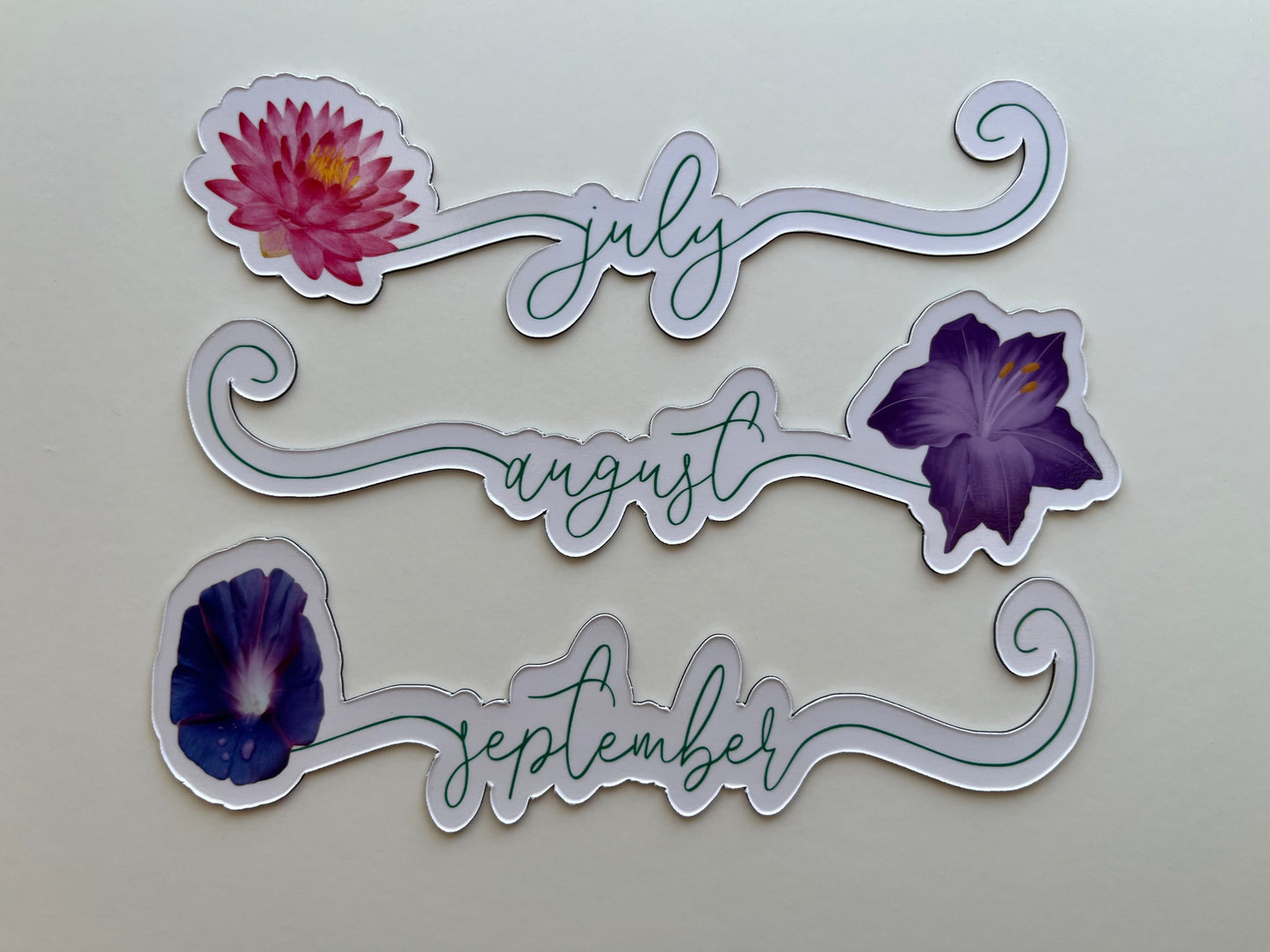 Flower Birth Month Calendar Magnets // Planner Months Magnets // Colorful Calendar Magnet Months