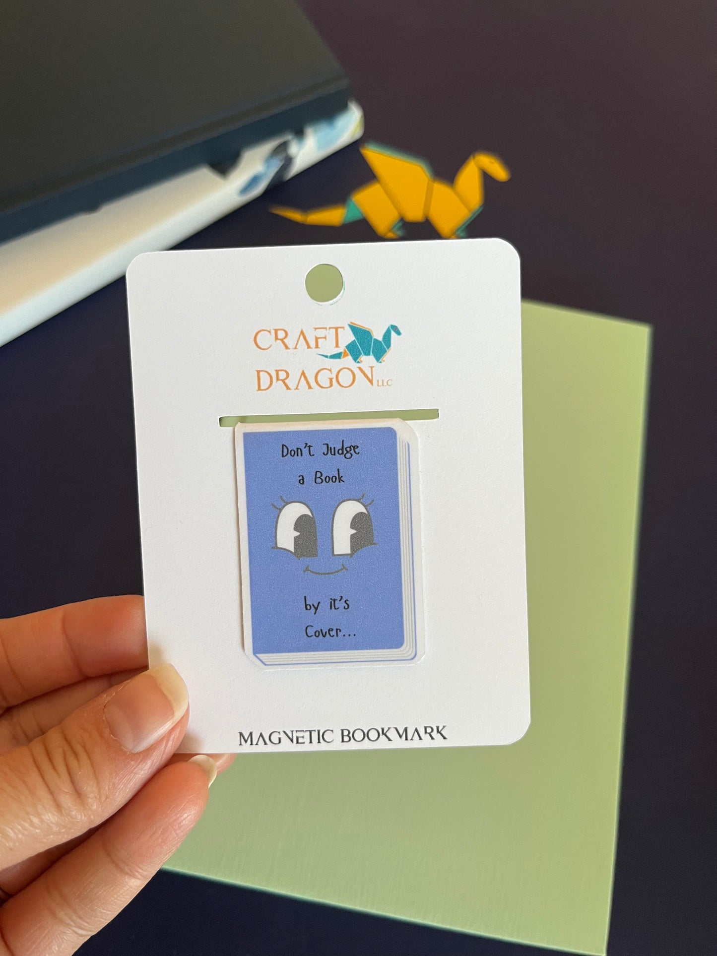 Don't Judge a Book By Its Cover - BLUE Magnetic Bookmark