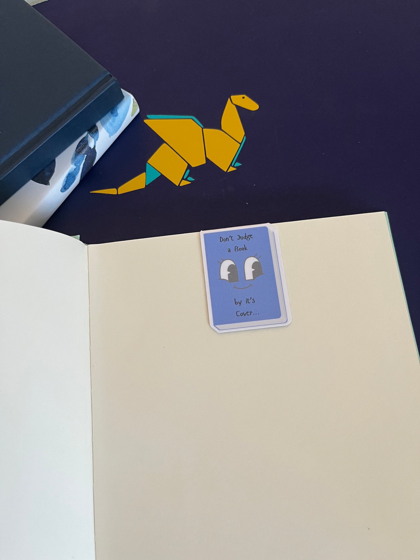 Don't Judge a Book By Its Cover - BLUE Magnetic Bookmark