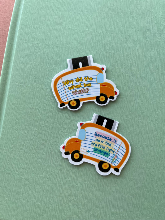Blushing School Bus Joke Magnet Blushing School Bus– 1.5" x 2"