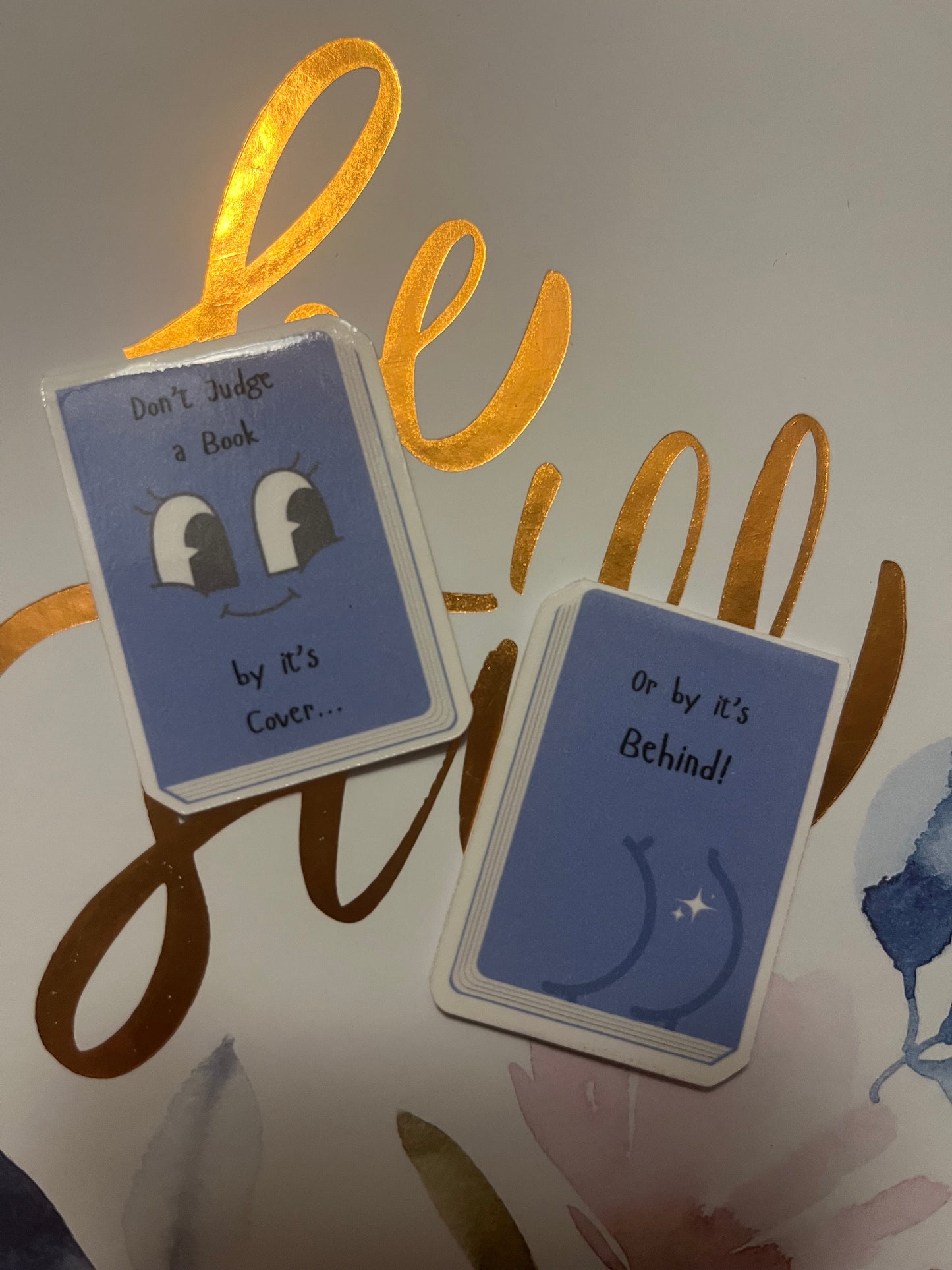 Don't Judge a Book By Its Cover - BLUE Magnetic Bookmark
