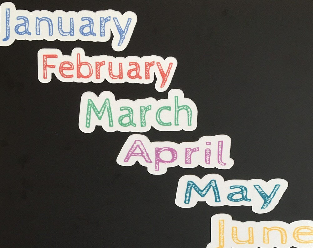Cabin Sketch Font Calendar Magnets