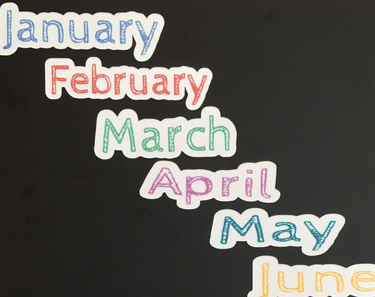 Cabin Sketch Font Calendar Magnets