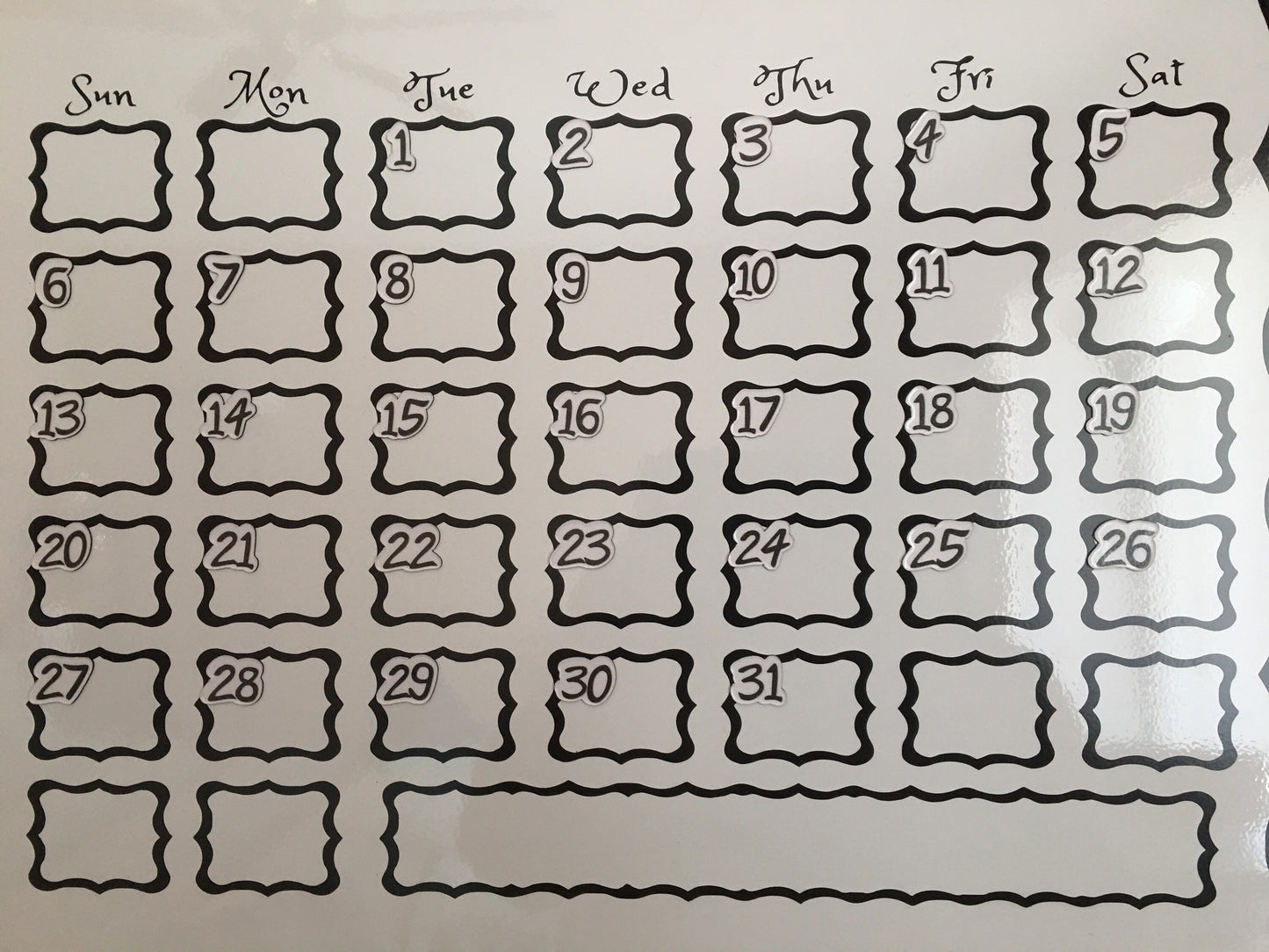 Number Magnets for Magnetic Calendar // Daily Magnets // Amazone Font Numbers