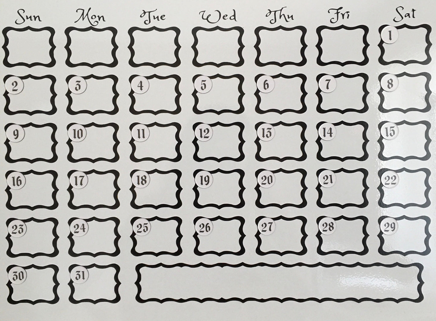 Number Magnets for Magnetic Calendar // Day Magnets // BEST SELLER // Perpetual Calendar Daily Magnets - Agincourt Com