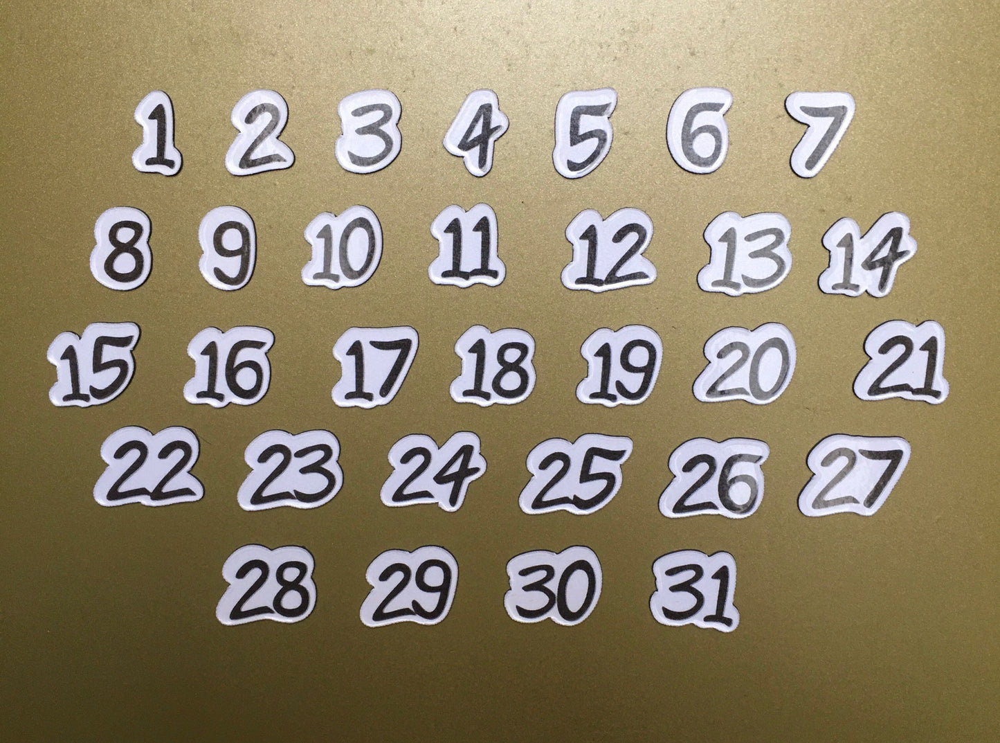 Number Magnets for Magnetic Calendar // Daily Magnets // Amazone Font Numbers