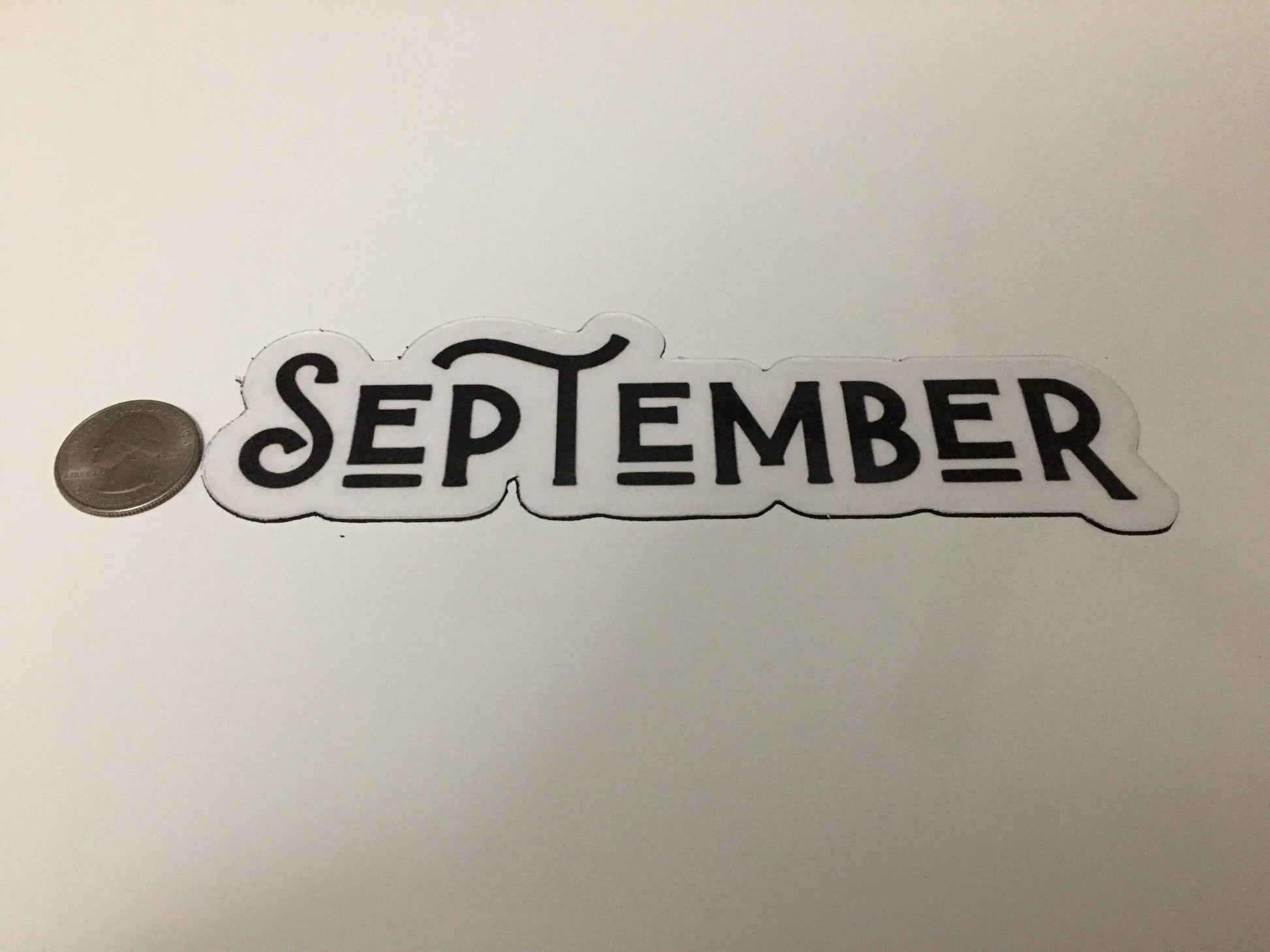Magnetic Calendar Months in Black // Fancy Magnet Months // Perpetual Calendar Months