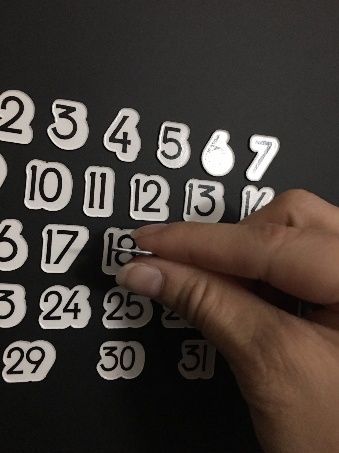 Magnet Numbers for Calendar or Board // Daily Magnets // Badhorse Font Numbers