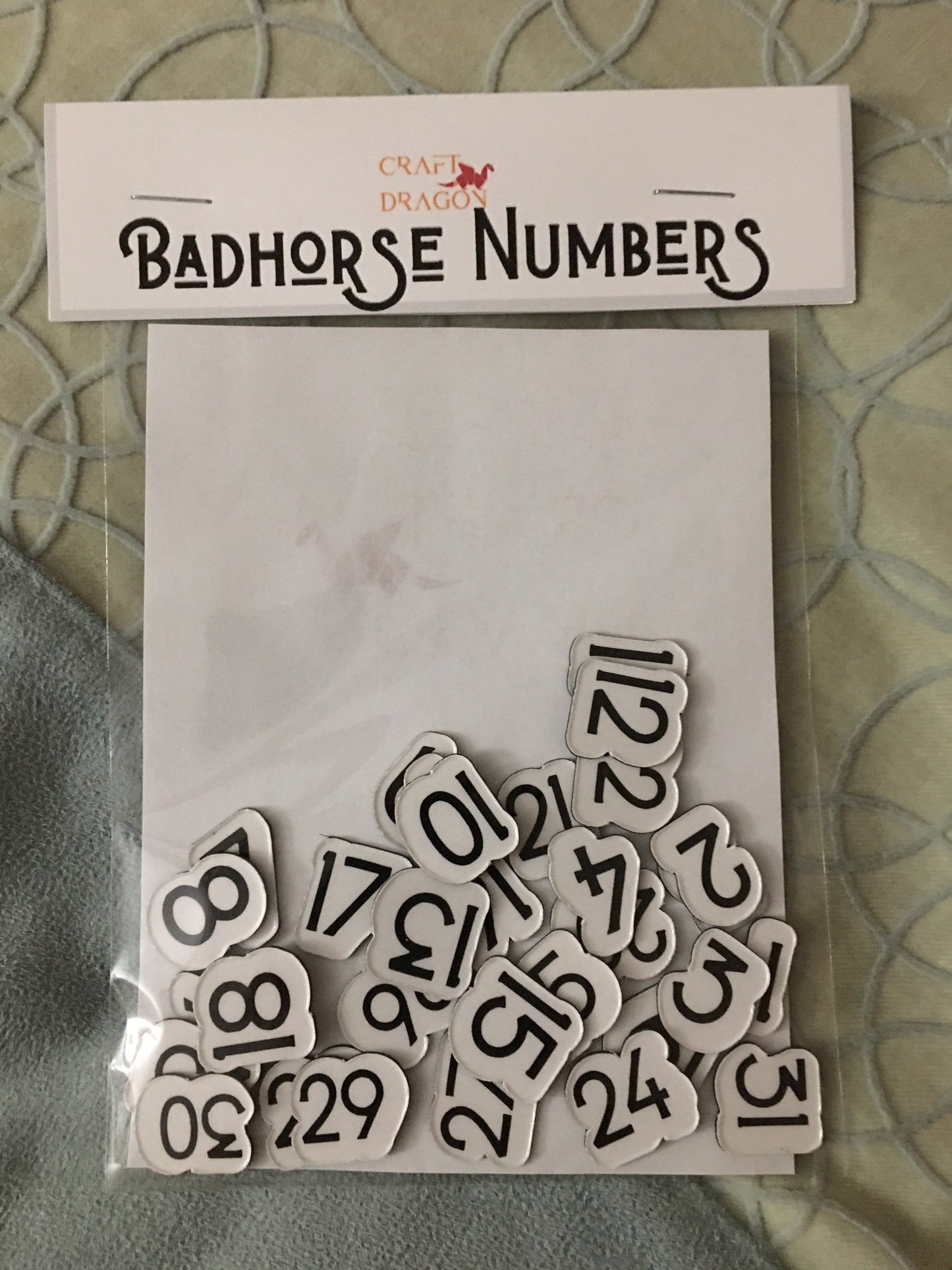 Magnet Numbers for Calendar or Board // Daily Magnets // Badhorse Font Numbers