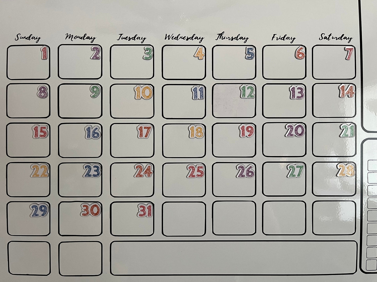 Cabin Sketch Magnetic Calendar Numbers // Colorful and Playful Magnetic Numbers // Assorted Colors and Sizes