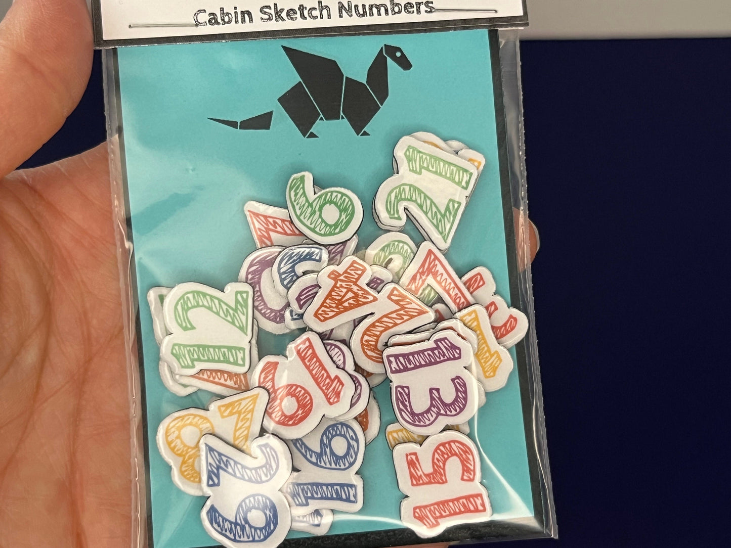 Cabin Sketch Magnetic Calendar Numbers // Colorful and Playful Magnetic Numbers // Assorted Colors and Sizes