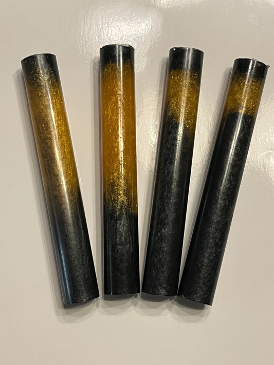 Black and Gold Diamond Art Pen Blank – 3/4" x 5 1/4