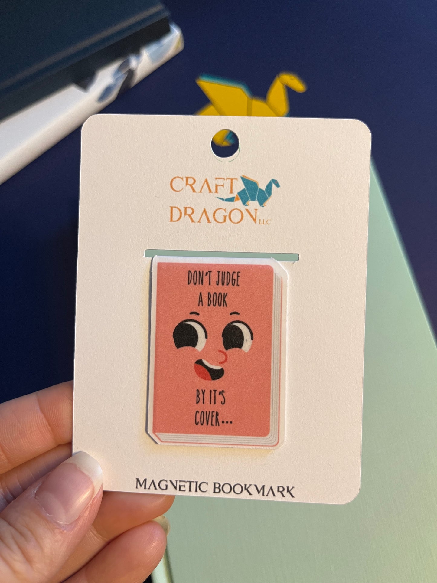 Don't Judge a Book By Its Cover - PINK Magnetic Bookmark