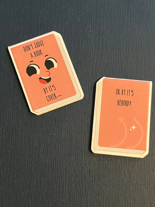 Don't Judge a Book By Its Cover - PINK Magnetic Bookmark