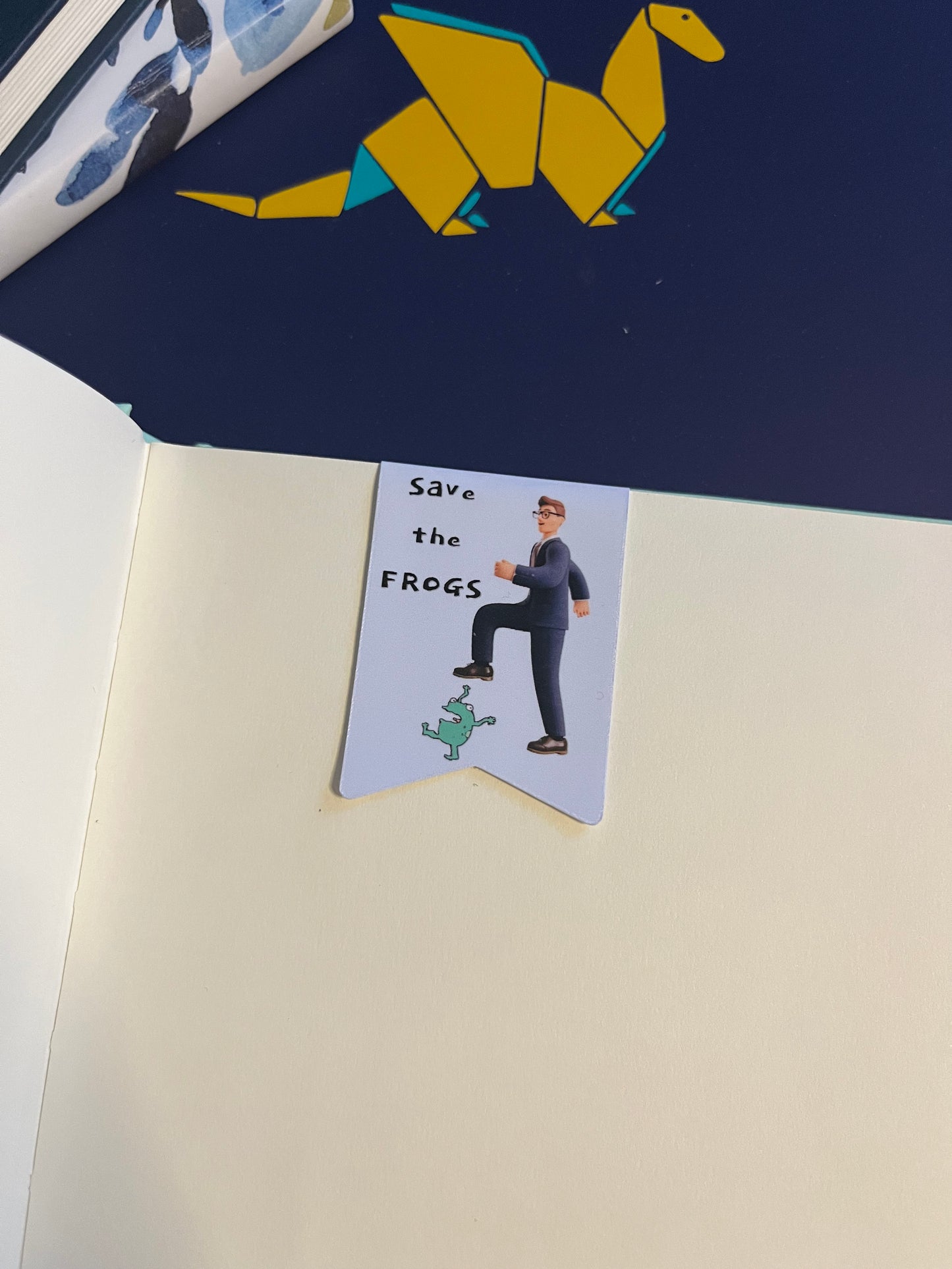 Save the Frogs - WHITE Background -Magnetic Bookmark
