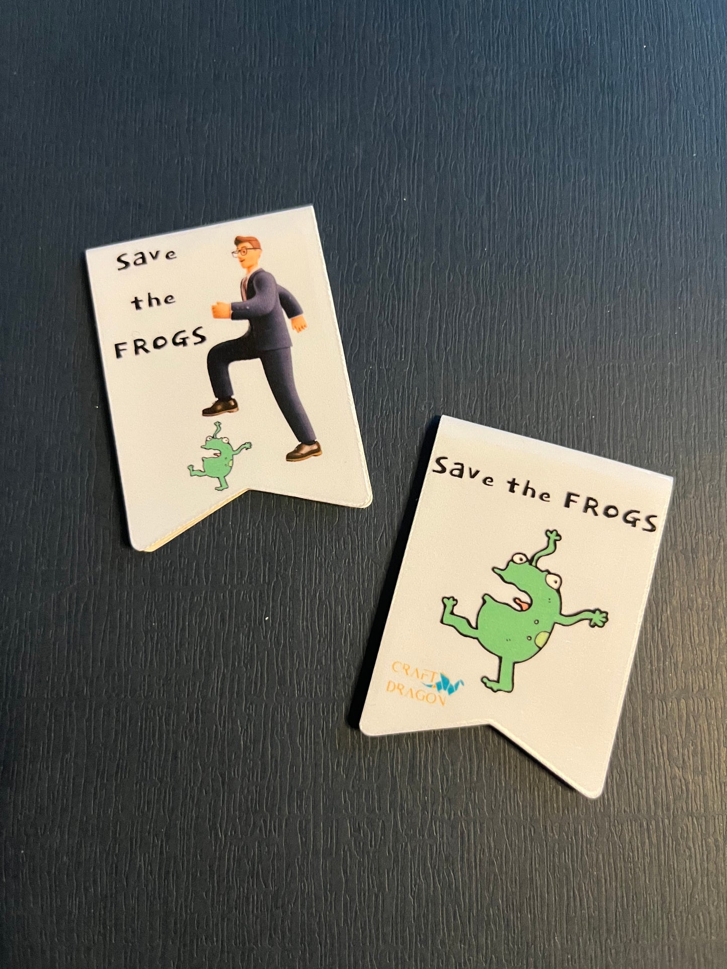 Save the Frogs - WHITE Background -Magnetic Bookmark