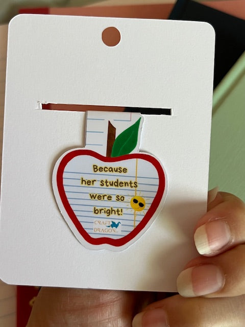 🍎 Teacher Sunglasses Joke Magnetic Bookmark – Cute & Funny Gift for Teachers