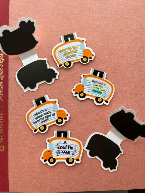 Music School Bus Joke Magnet Blushing School Bus– 1.5" x 2"