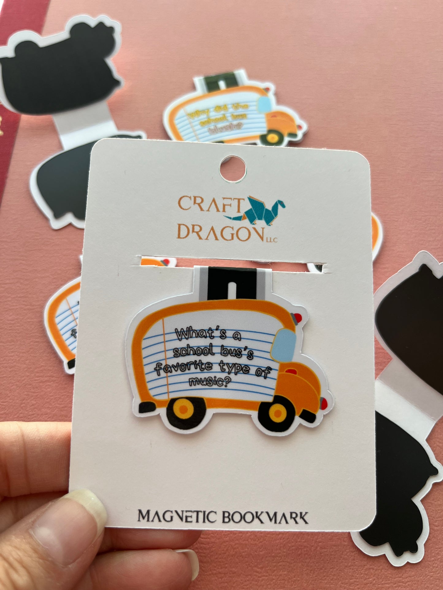 Music School Bus Joke Magnet Blushing School Bus– 1.5" x 2"