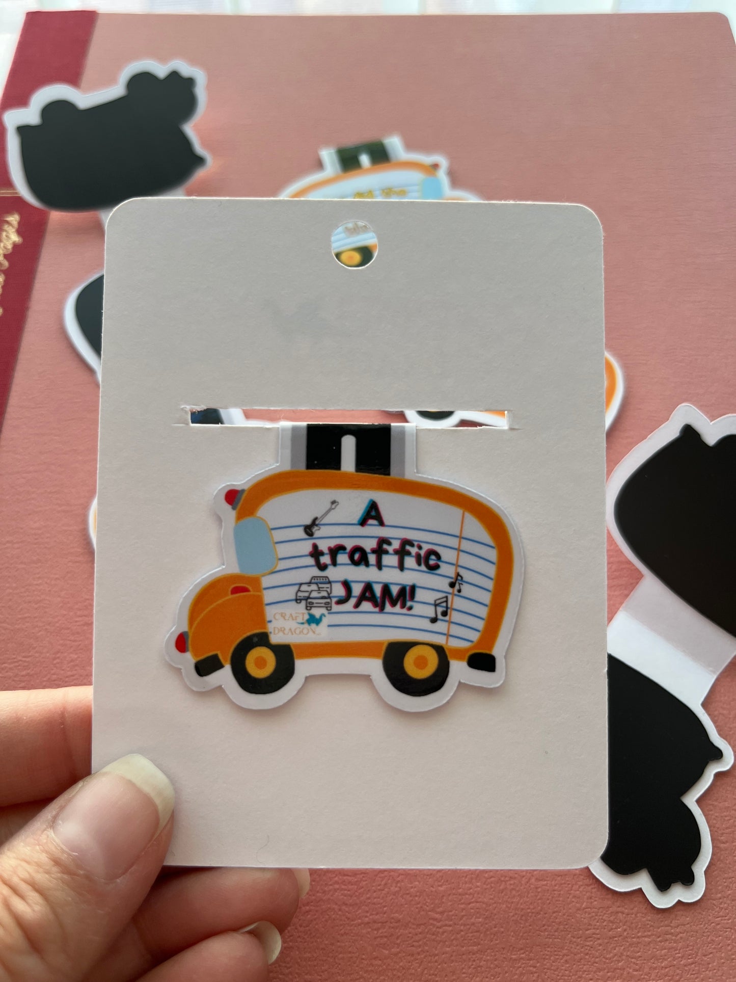 Music School Bus Joke Magnet Blushing School Bus– 1.5" x 2"