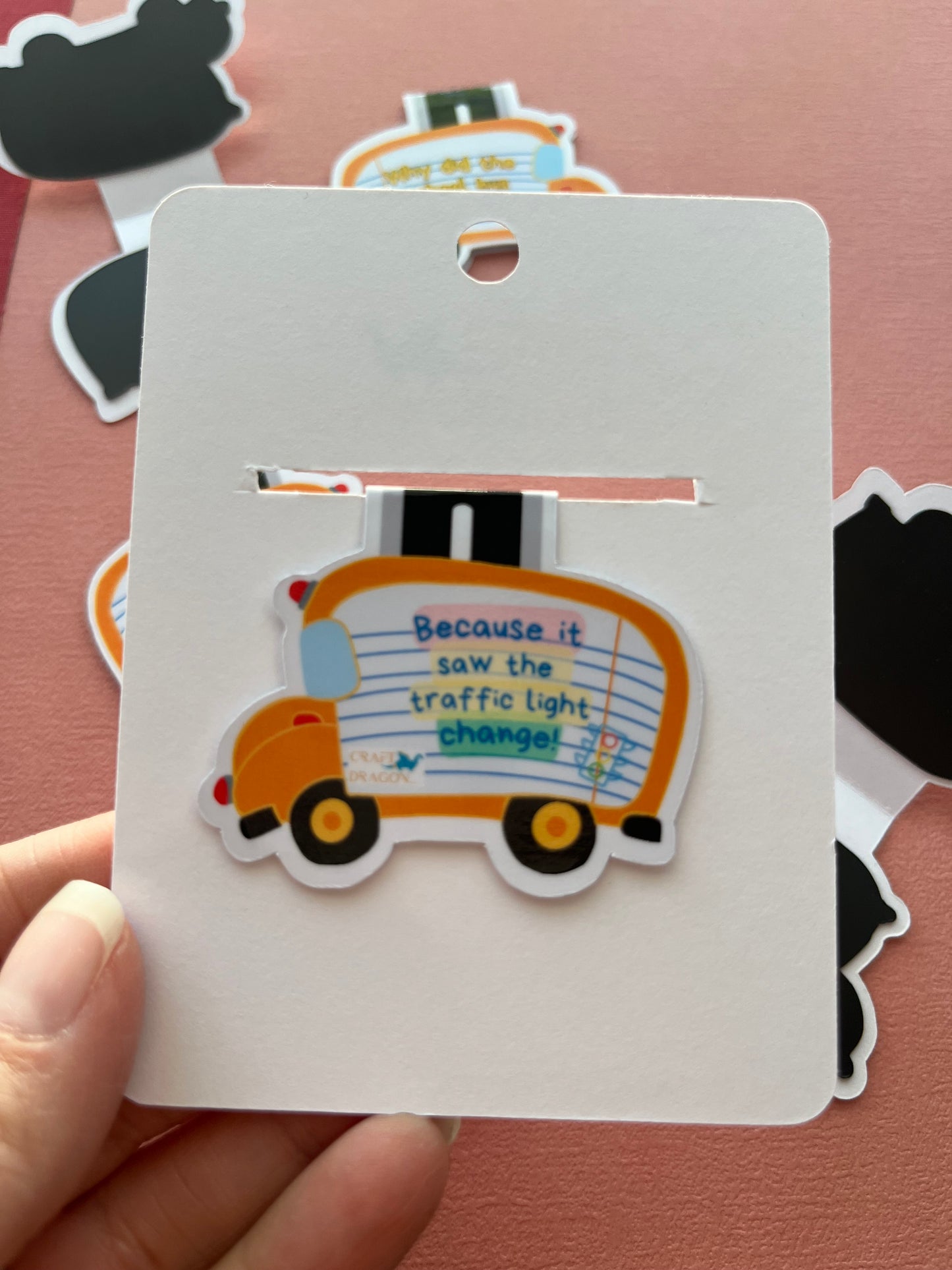 Blushing School Bus Joke Magnet Blushing School Bus– 1.5" x 2"