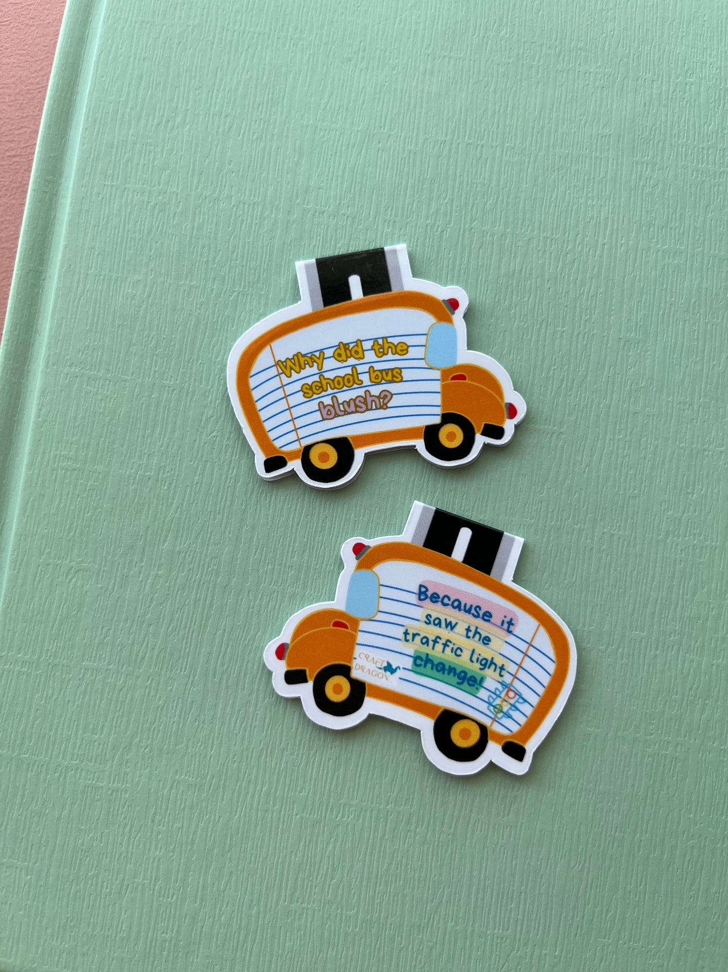 Blushing School Bus Joke Magnet Blushing School Bus– 1.5" x 2"
