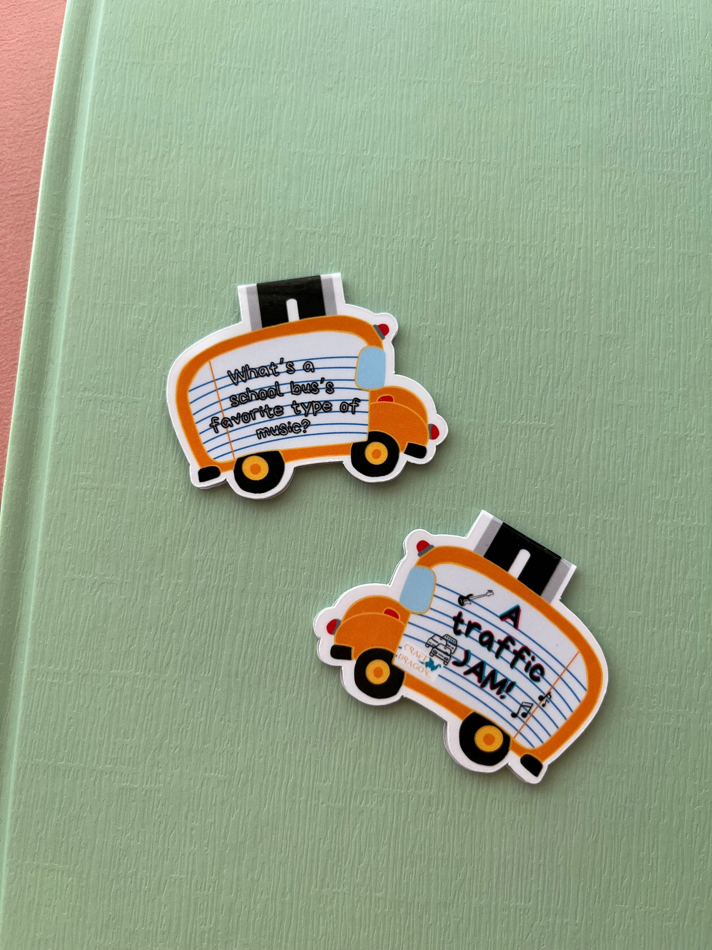 Music School Bus Joke Magnet Blushing School Bus– 1.5" x 2"