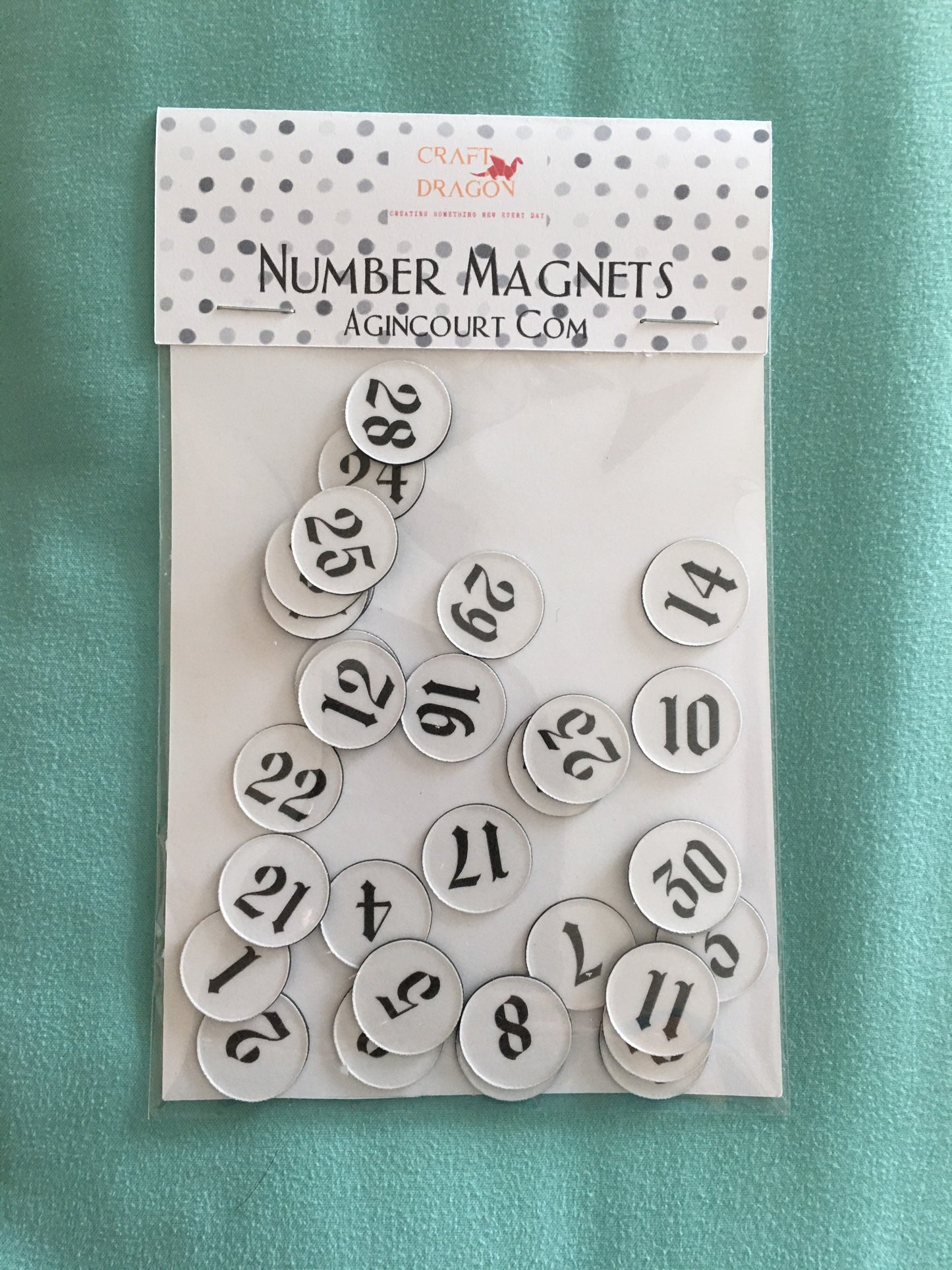 Number Magnets for Magnetic Calendar // Day Magnets // BEST SELLER // Perpetual Calendar Daily Magnets - Agincourt Com