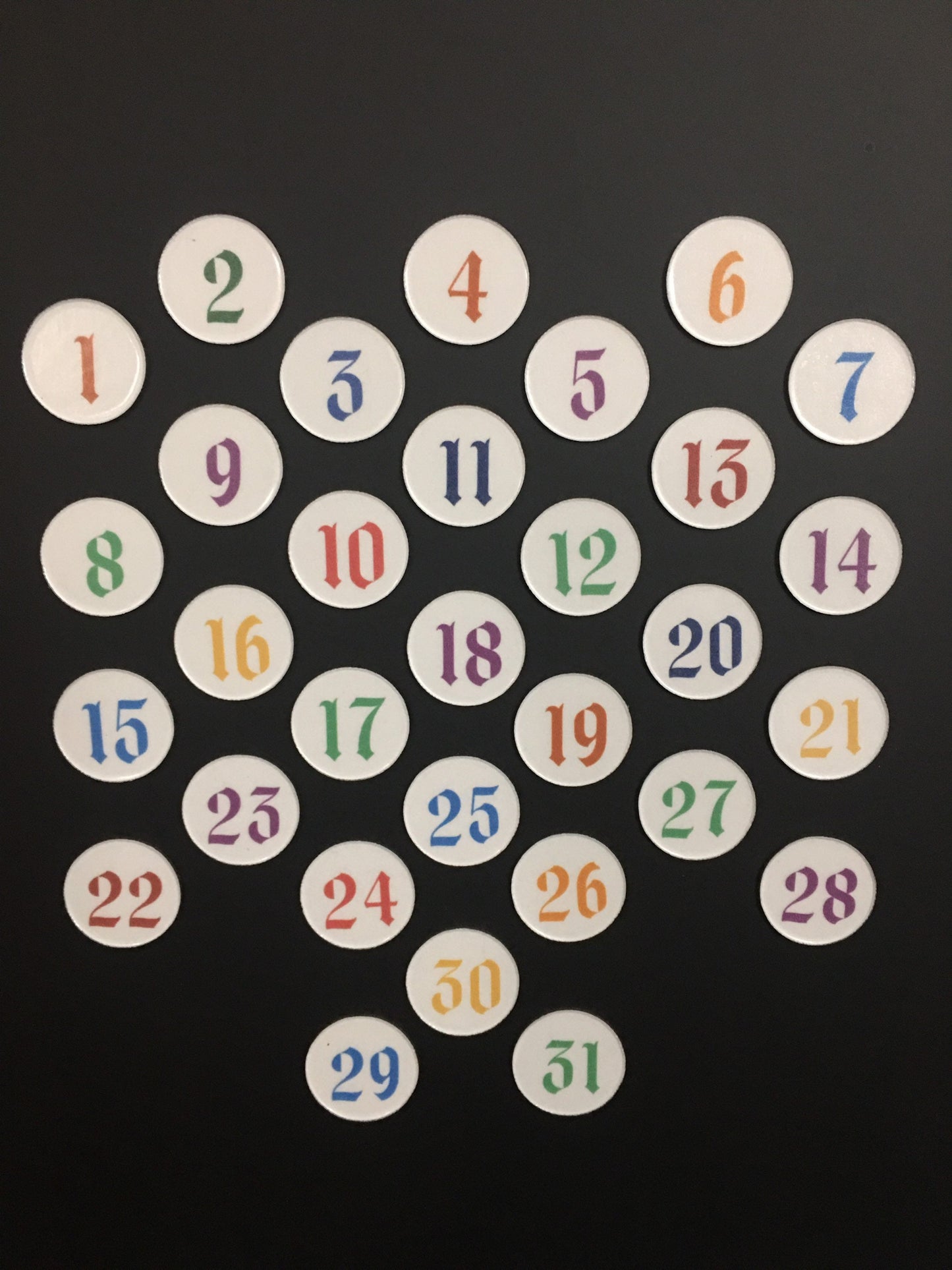Number Magnets for Calendar // BEST SELLER // Perpetual Calendar- Agincourt Com - Multi Color