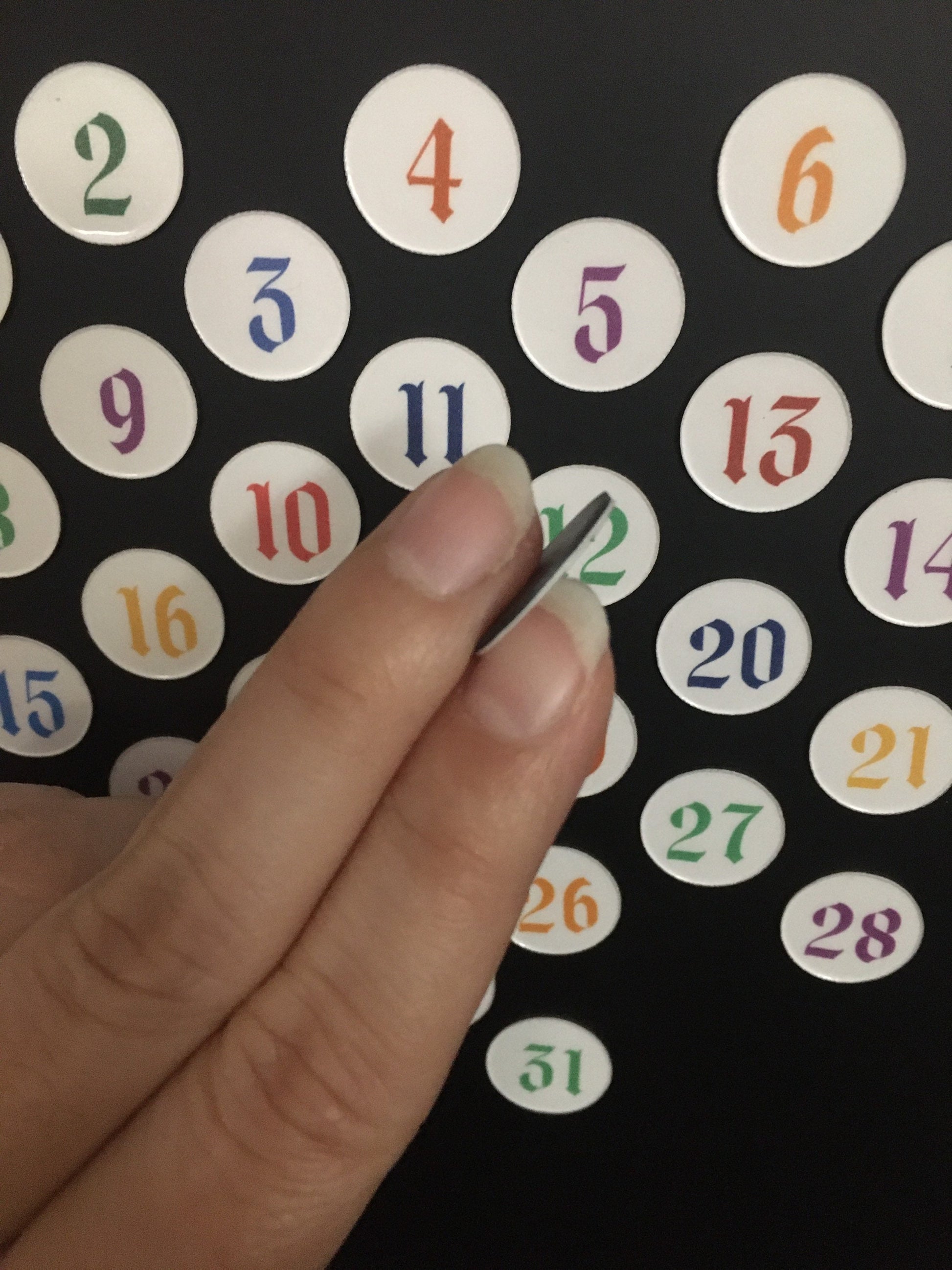 Number Magnets for Calendar // BEST SELLER // Perpetual Calendar- Agincourt Com - Multi Color
