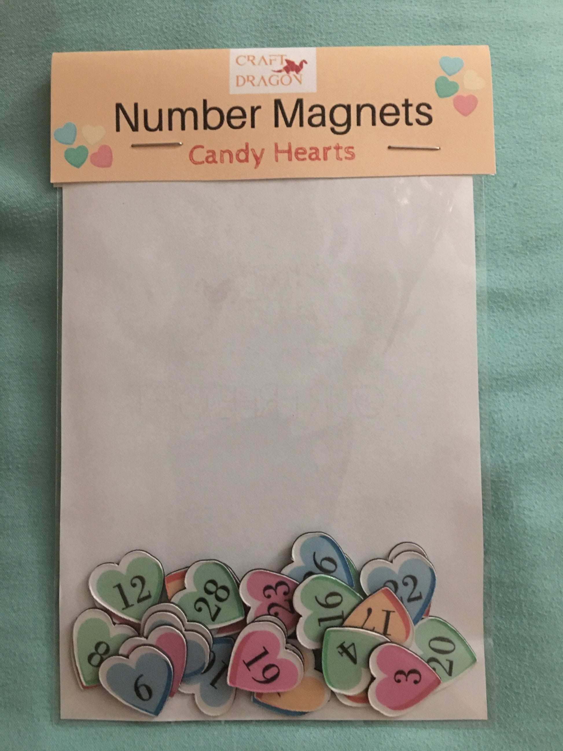 Candy Hearts Magnet Days // Valentine’s Day Heart Magnets // Love Fridge Magnets // Hearts Magnet Set Days 1-29