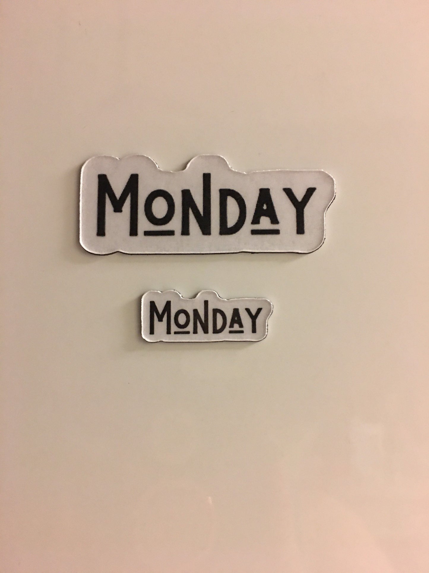 Foiled Days of the Week Magnets / Magnetic Calendar Days of the Week Full Spelling 3 sizes