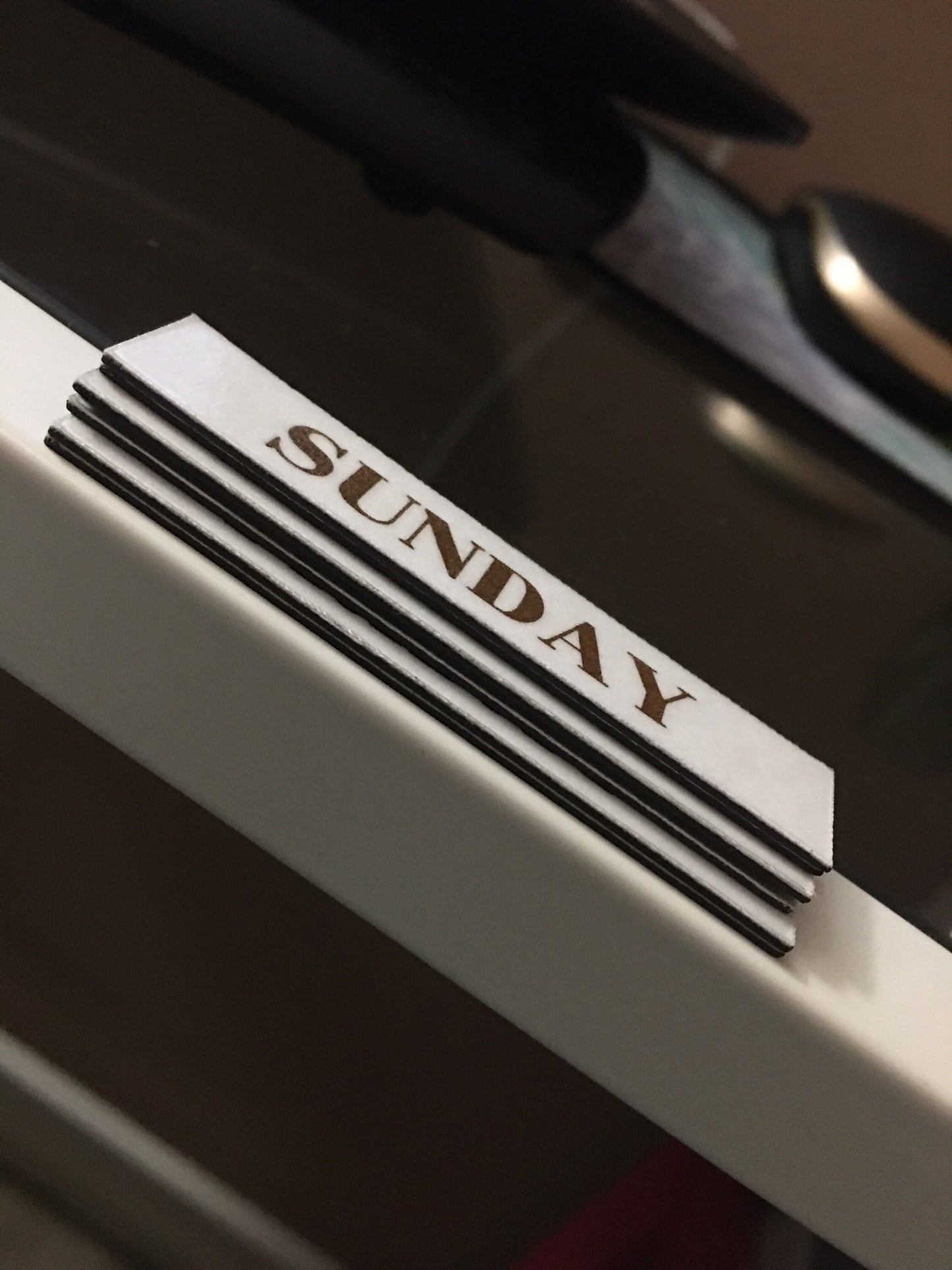 Rose Gold Weekly Magnets // Monday through Sunday Magnets // Weekly Planner Magnets in Rose Gold