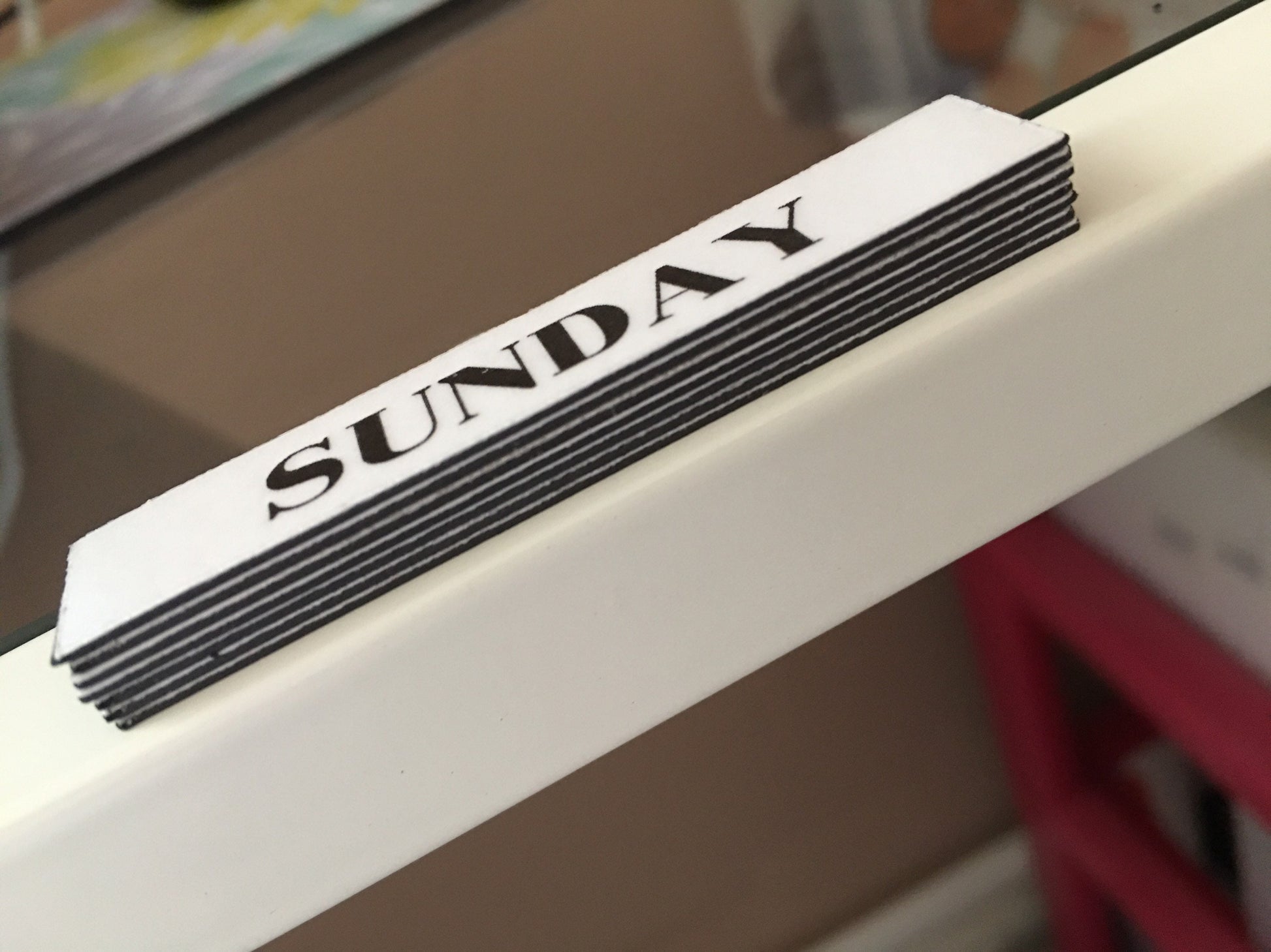 Magnetic Rectangle Days of the Week 0.5 inches high// Calendar Days Sunday through Saturday Magnets // Planner Magnets
