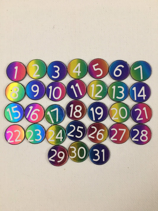 Foiled magnetic numbers // Beautiful Foiled Planner Numbers for Magnetic Calendar’s// Cricut Sans Font