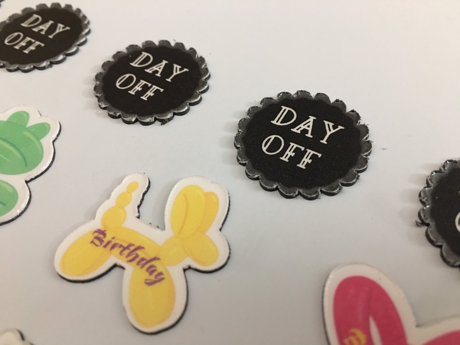 No School, Birthday and Day Off magnetic reminders / Calendar reminders