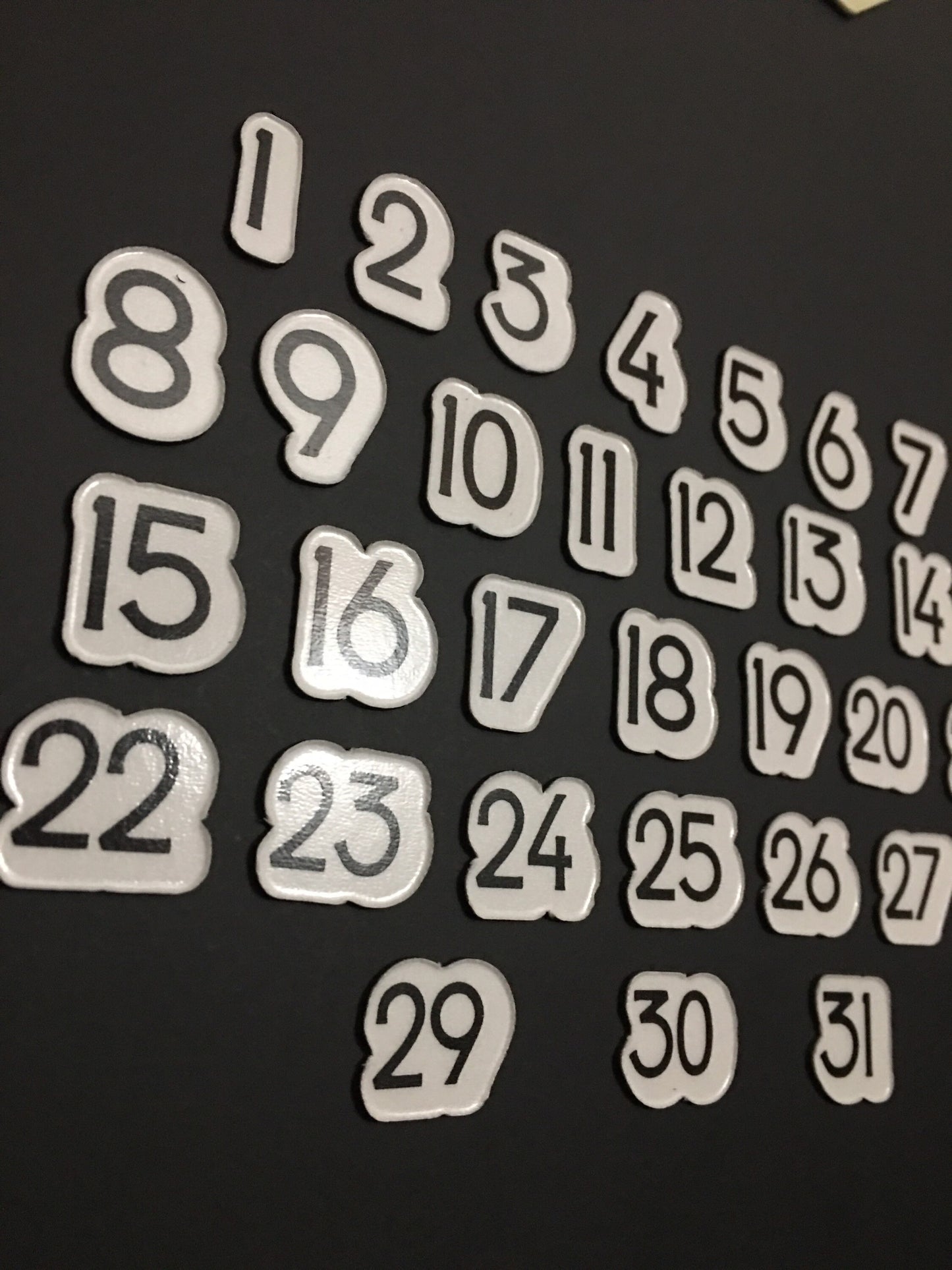 Magnet Numbers for Calendar or Board // Daily Magnets // Badhorse Font Numbers